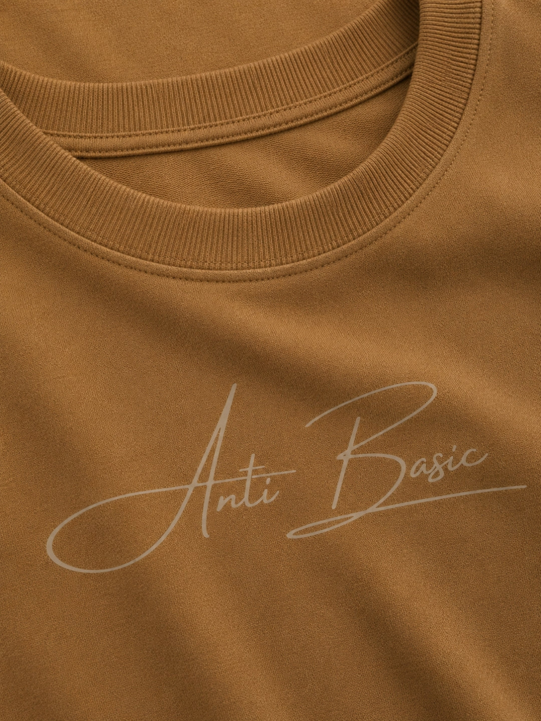 Camel-brown boxy tee