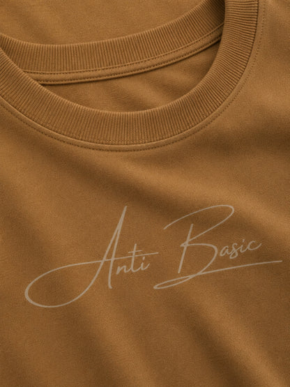 Camel-brown boxy tee