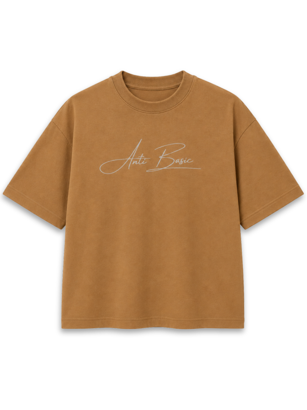 Camel-brown boxy tee
