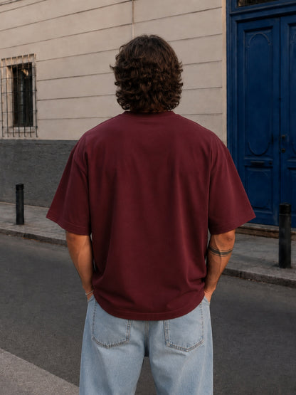 Red boxy tee