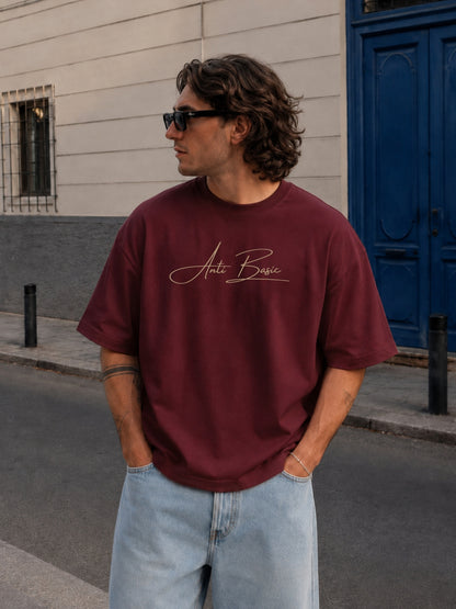 Red boxy tee
