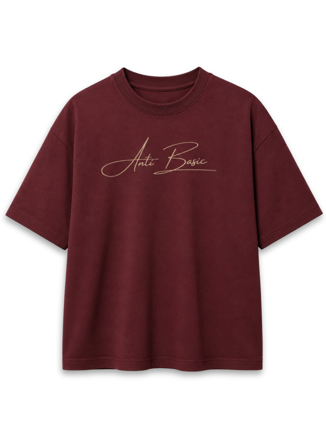 Maroon boxy tee