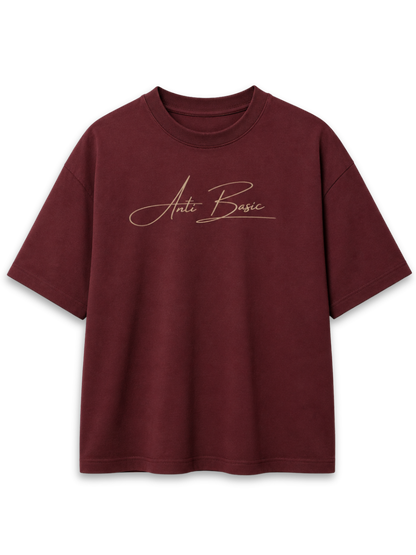 Red boxy tee