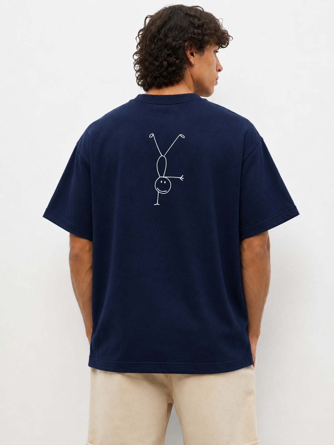 Navy boxy tee