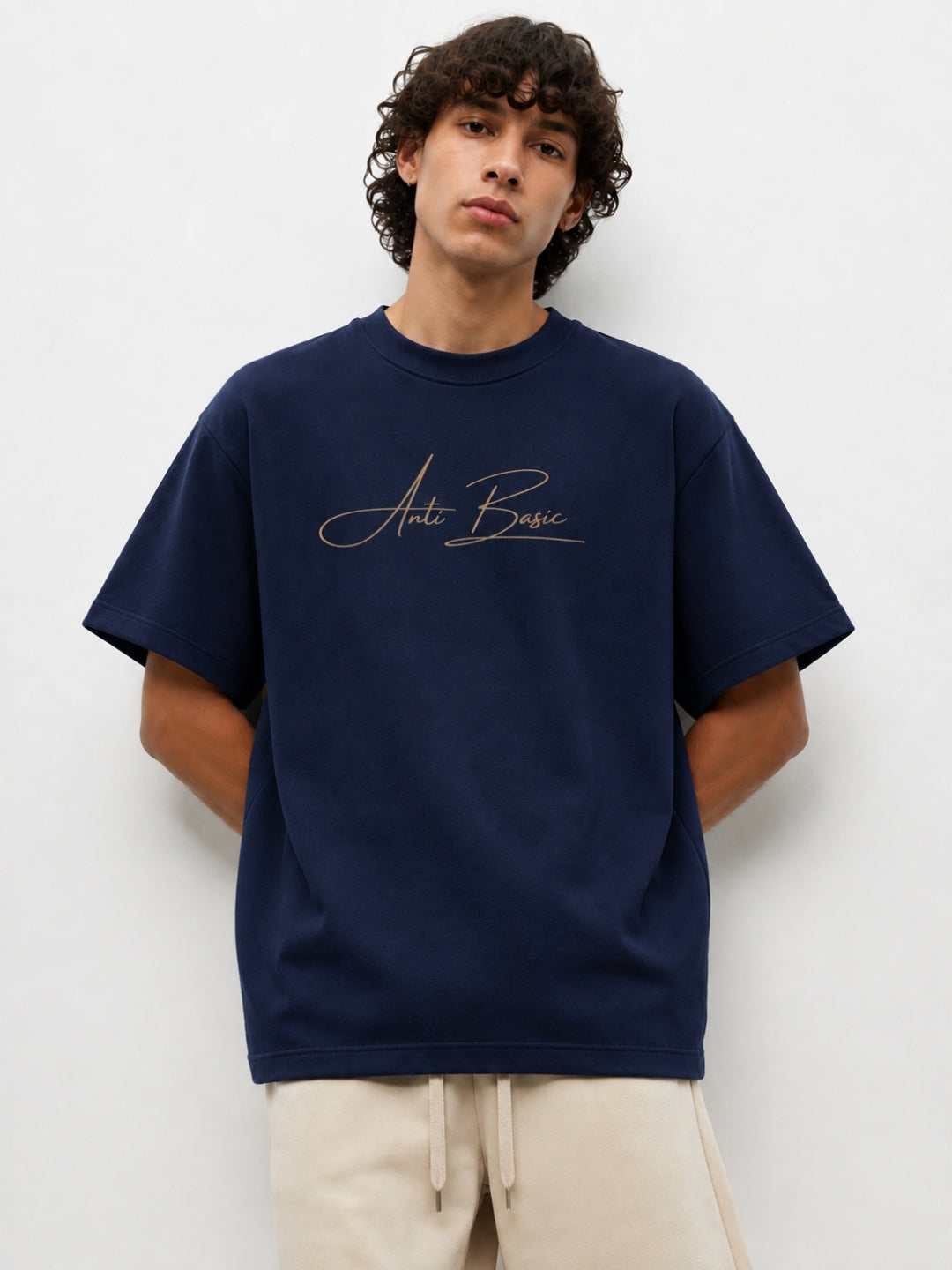 Navy boxy tee