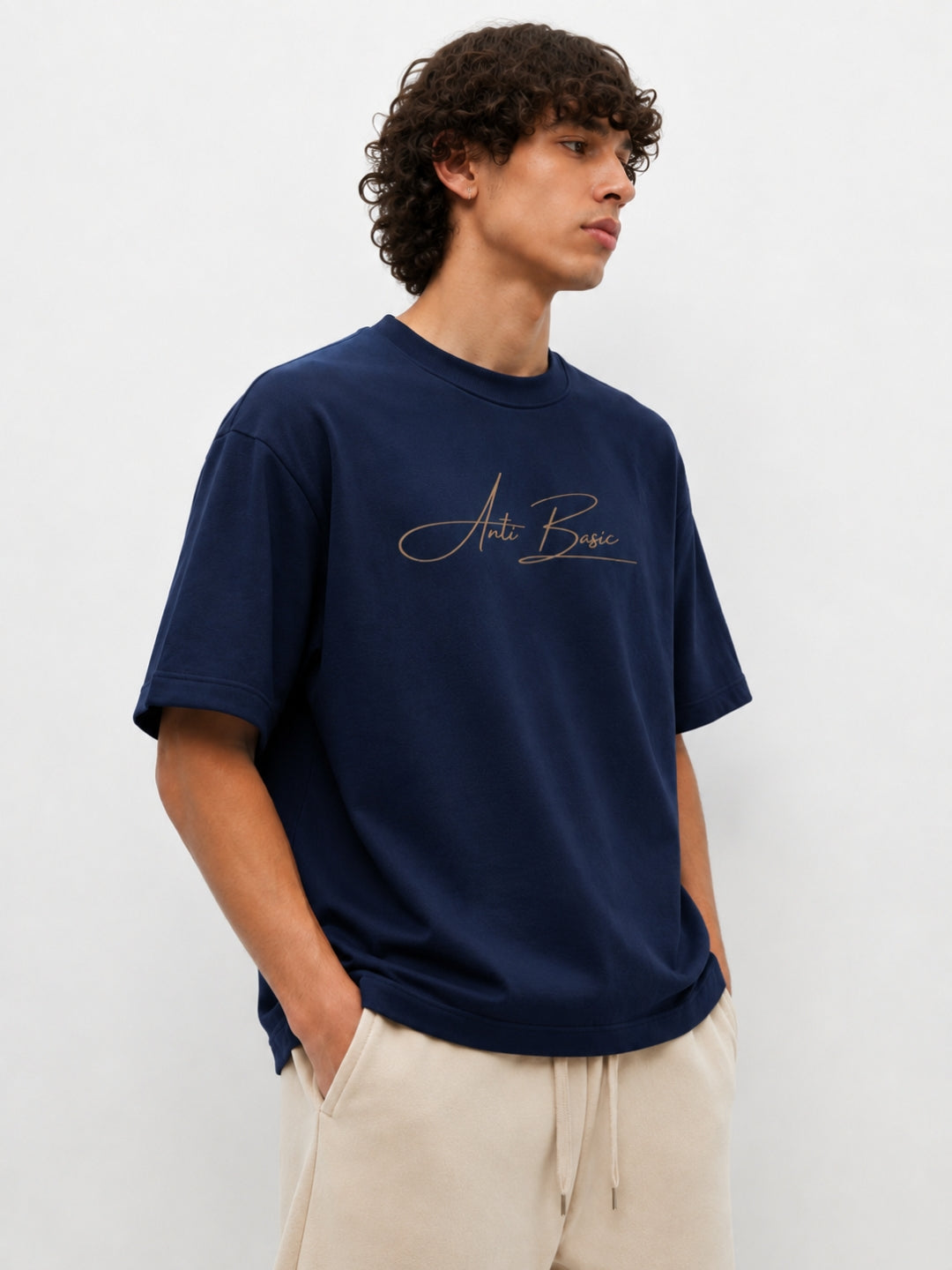 Navy boxy tee