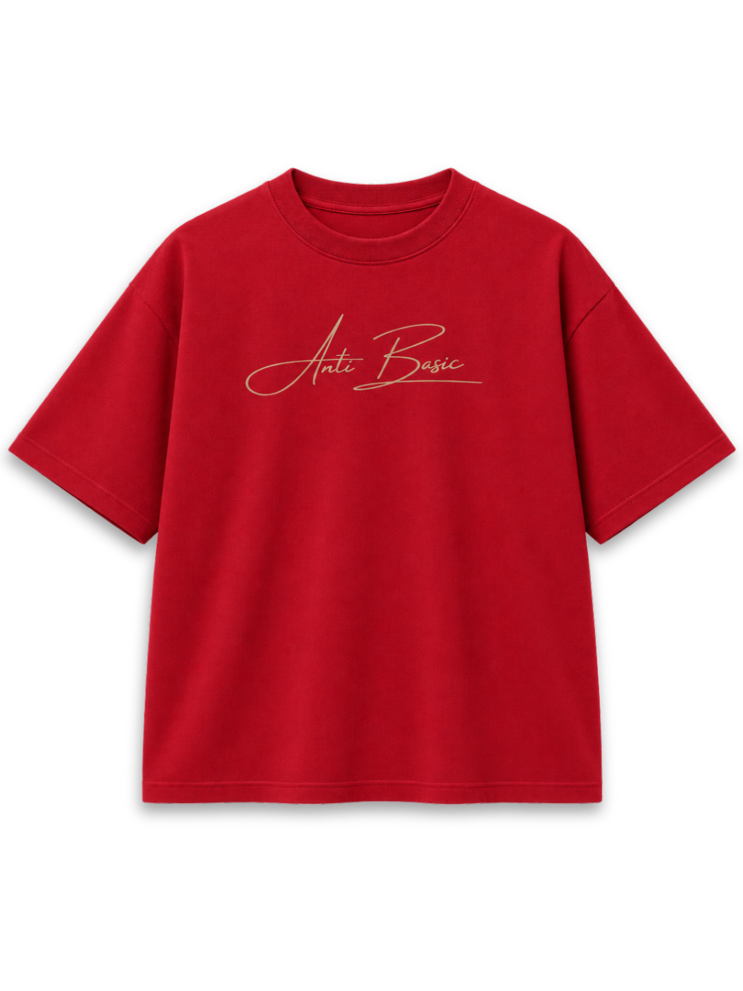 Red boxy tee