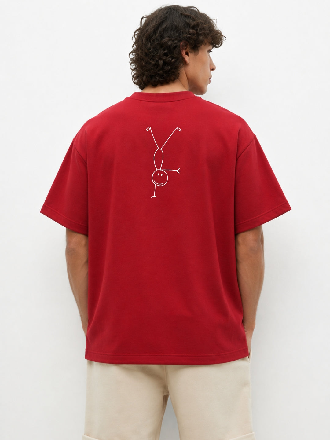 Red boxy tee