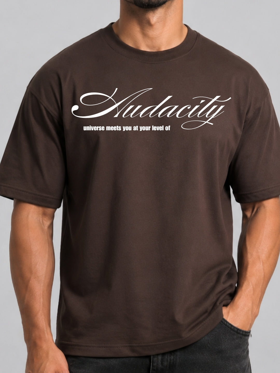 Audacity - Brown Boxy tee