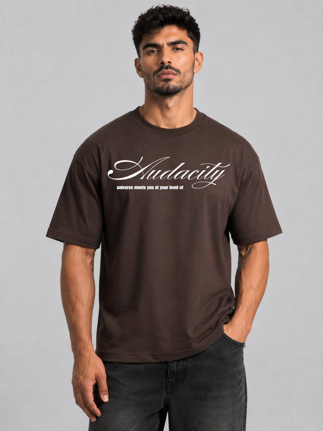 Audacity - Brown Boxy tee