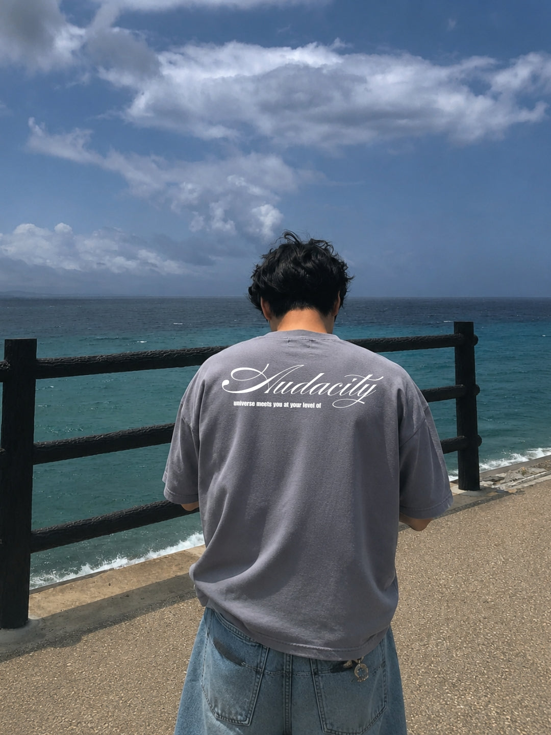 Audacity - Grey Boxy tee