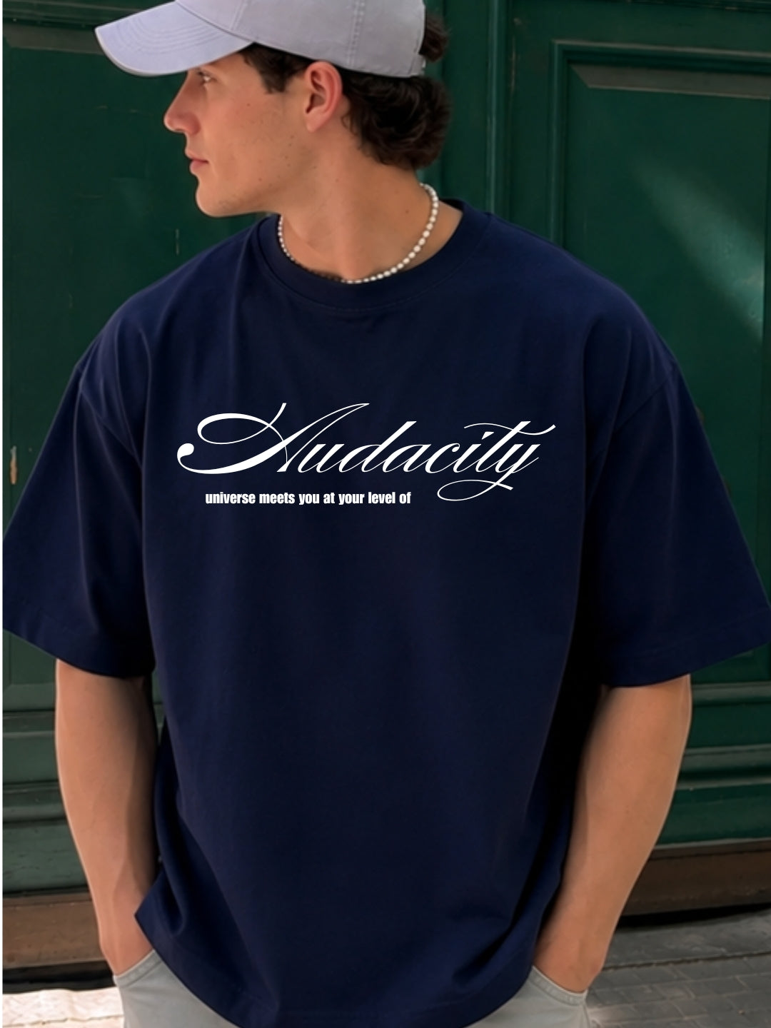 Audacity - Navy Boxy t-shirt