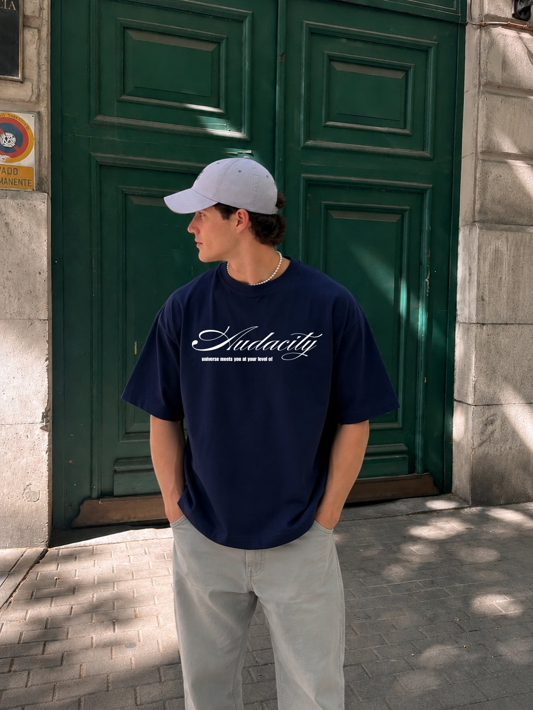 Audacity - Navy Boxy t-shirt