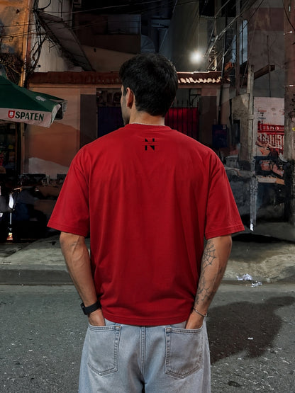 Audacity - Red Boxy t-shirt