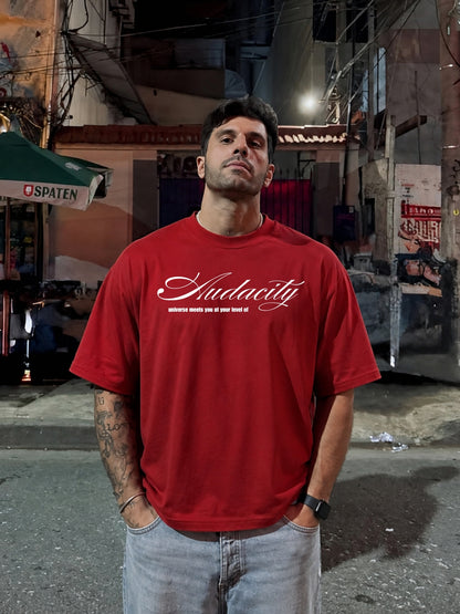 Audacity - Red Boxy t-shirt