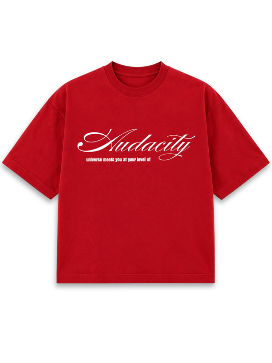 Audacity - Red Boxy t-shirt