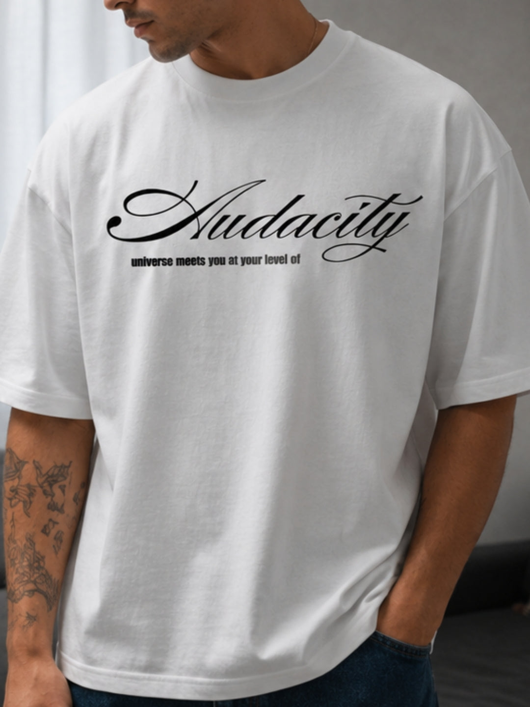 White Oversized Boxy-fit t-shirt