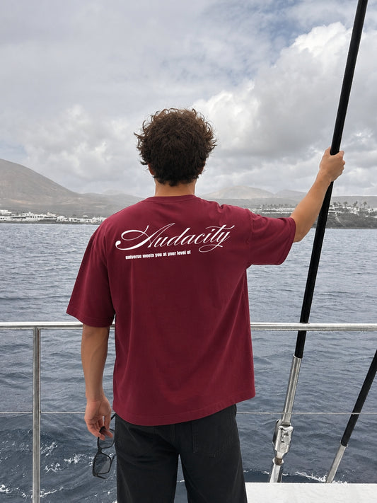 Maroon Oversized Boxy-fit t-shirt
