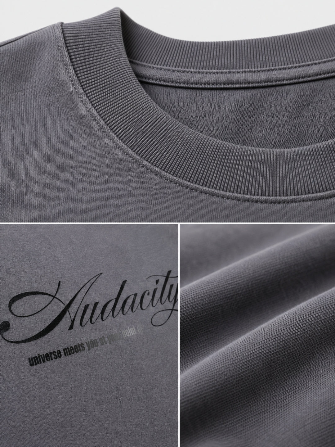 Audacity - Grey Boxy t-shirt