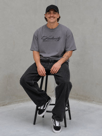 Audacity - Grey Boxy t-shirt