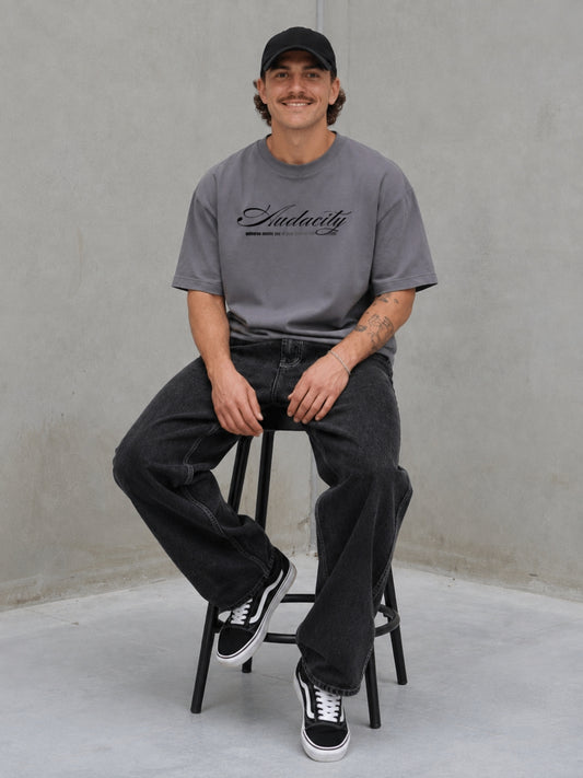 Audacity - Grey Boxy t-shirt