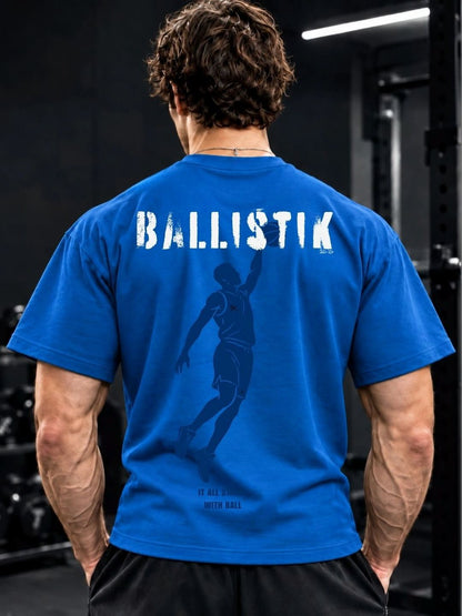Royal blue BALLISTIK t-shirt back