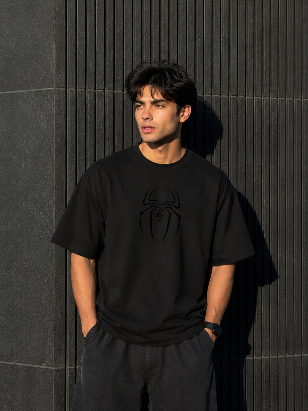 Spiderman BLACK Oversized T-Shirt