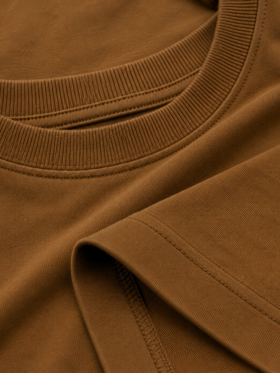 Camel-brown boxy tee