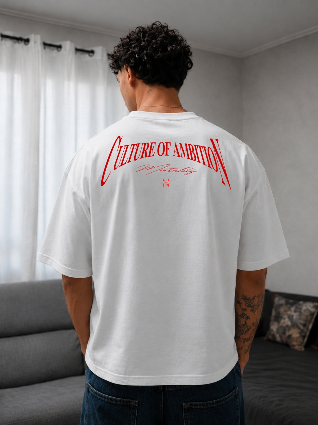 White Culture Oversized Boxy-fit tee