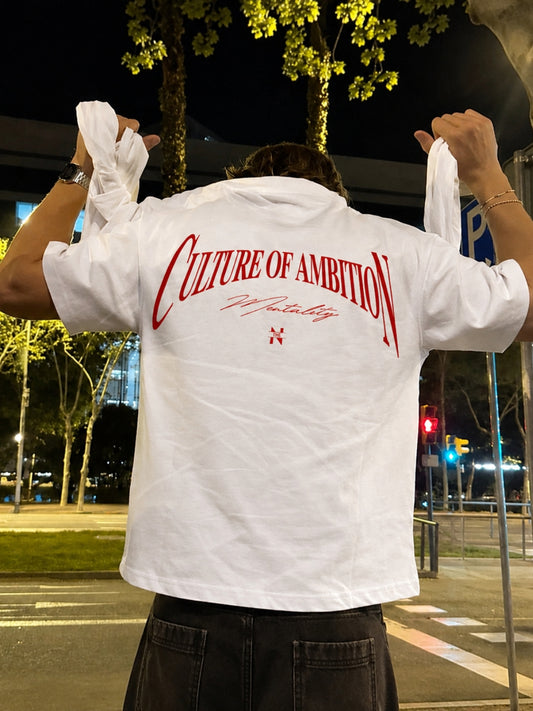 White Culture Oversized Boxy-fit tee