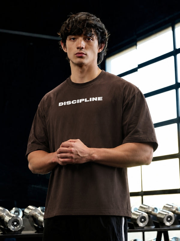 DISCIPLINE Oversized T-Shirt - Brown
