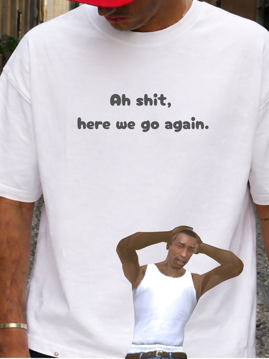 GTA Gaming Oversized White T-Shirt