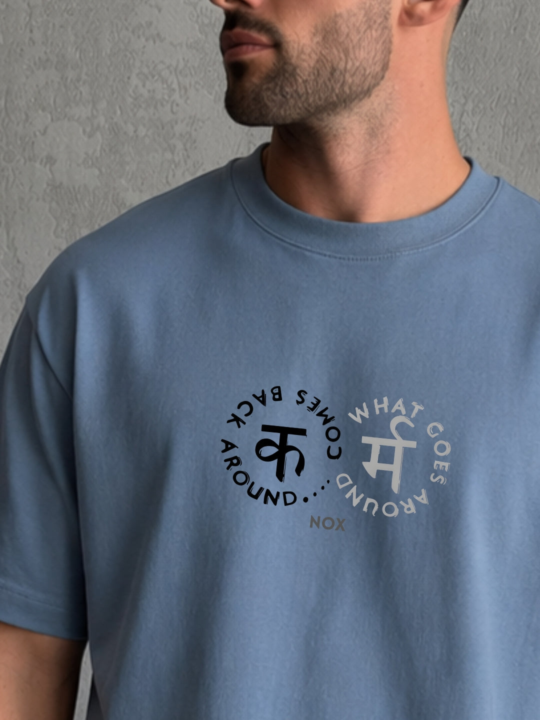 KARMA Oversized Blue T-Shirt