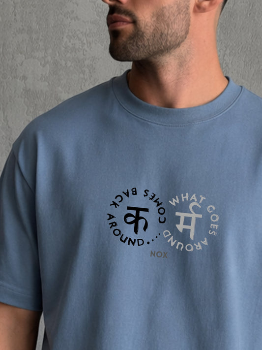 KARMA Oversized Blue T-Shirt