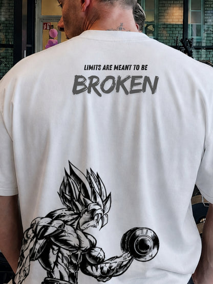 Limits Are Meant To Be Broken: White Oversized T-Shirt