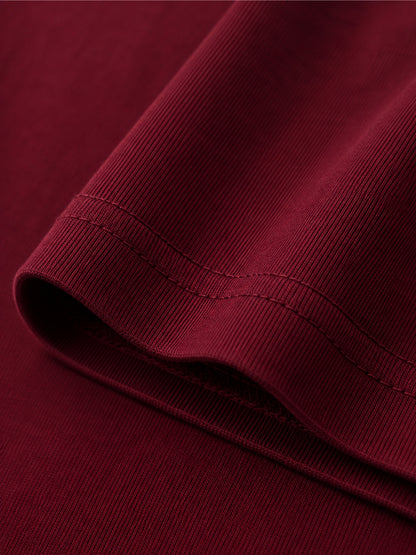 Maroon boxy tee