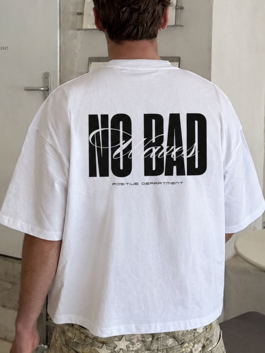 Good vibes only - White Oversized T-Shirt