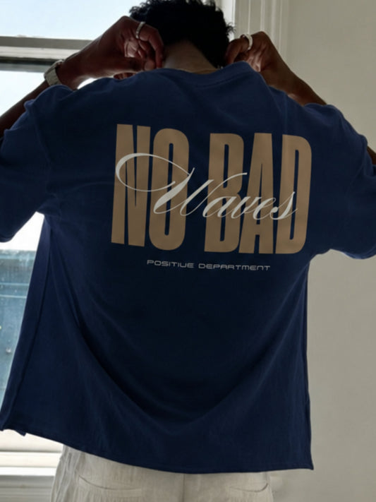 Good vibes only - Navy-blue Oversized T-Shirt