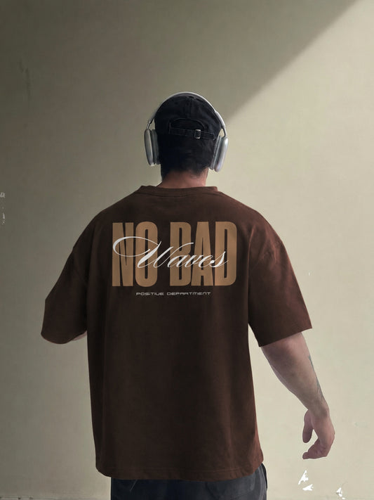 Good vibes only - Brown Oversized T-Shirt