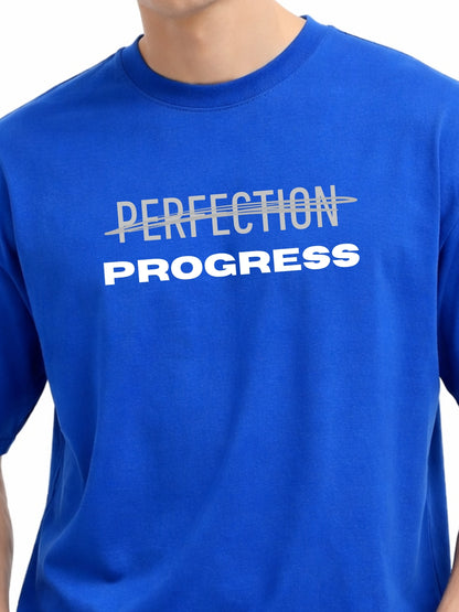 Men’s Blue Oversized Progress T-Shirt