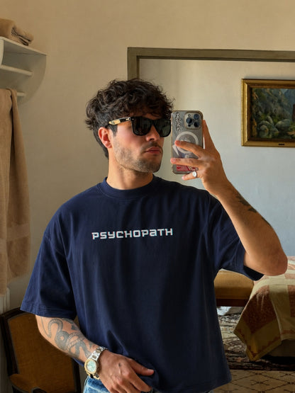 Psychopath Navy Blue Oversized Tee