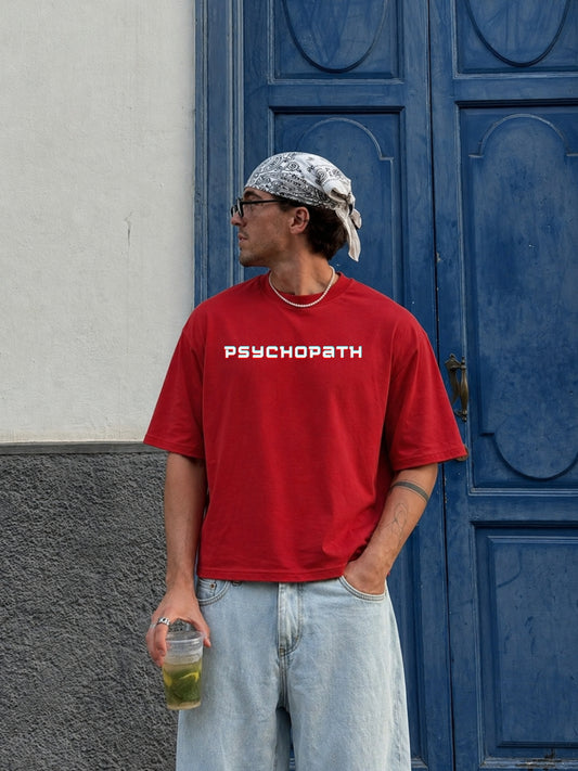 Psychopath Red Oversized T-Shirt