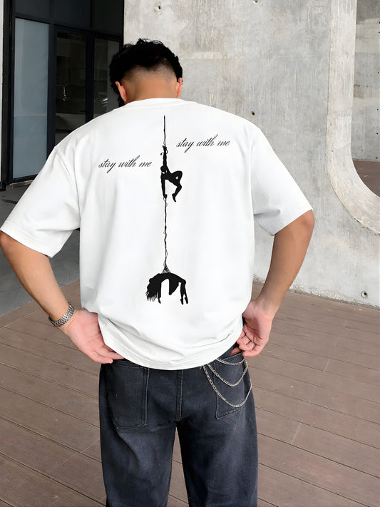 STAY WITH ME - SPIDERMAN Oversized White tee