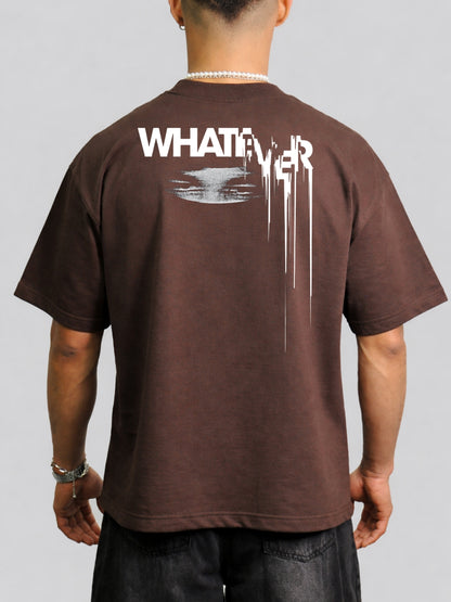 Never-mind Brown Oversized tee
