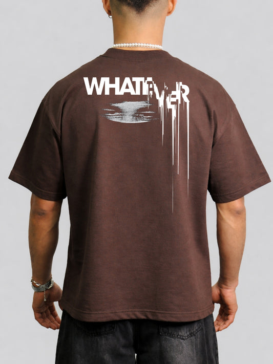 Never-mind Brown Oversized tee